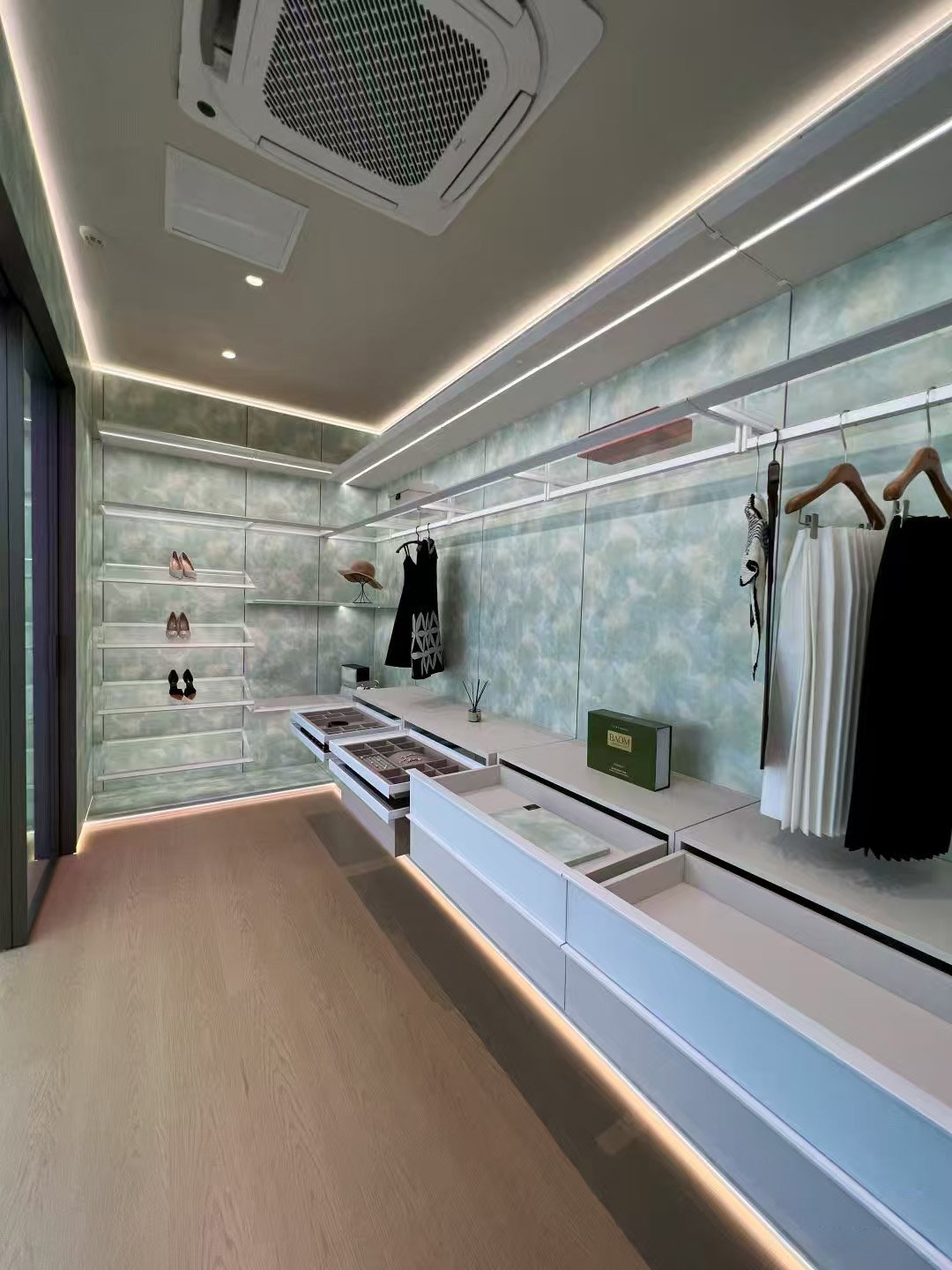 Luxury Bespoke Walk-In Closet Glass Doors - Image 11