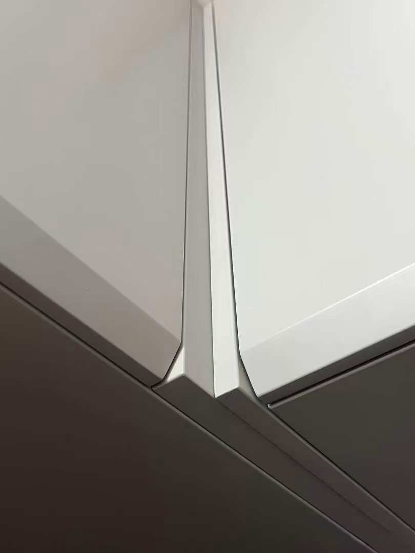 High-end gray minimalist small kitchen - Image 10