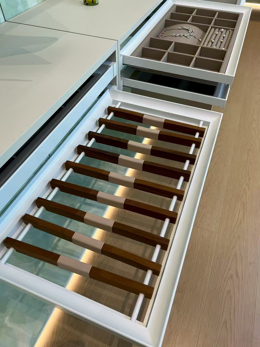 Luxury Bespoke Walk-In Closet Glass Doors - Image 13