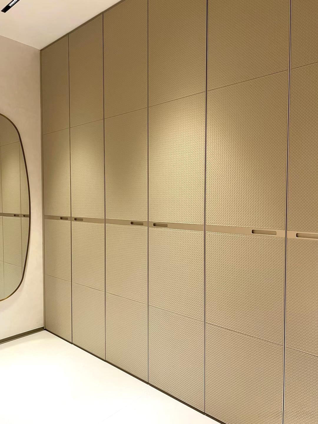 Champagne Gold Poliform-Inspired Open Wardrobe - Image 5