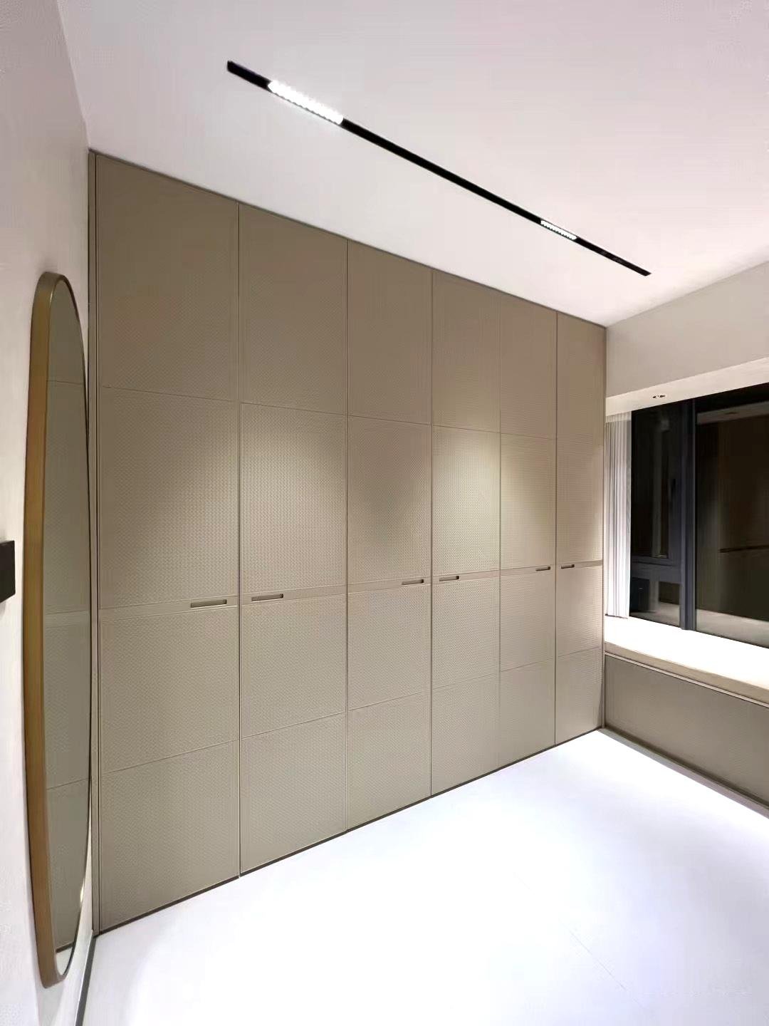 Champagne Gold Poliform-Inspired Open Wardrobe - Image 3