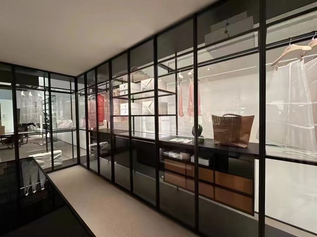 Italian High-End Glass & Metal Walk-In Closet - Image 2