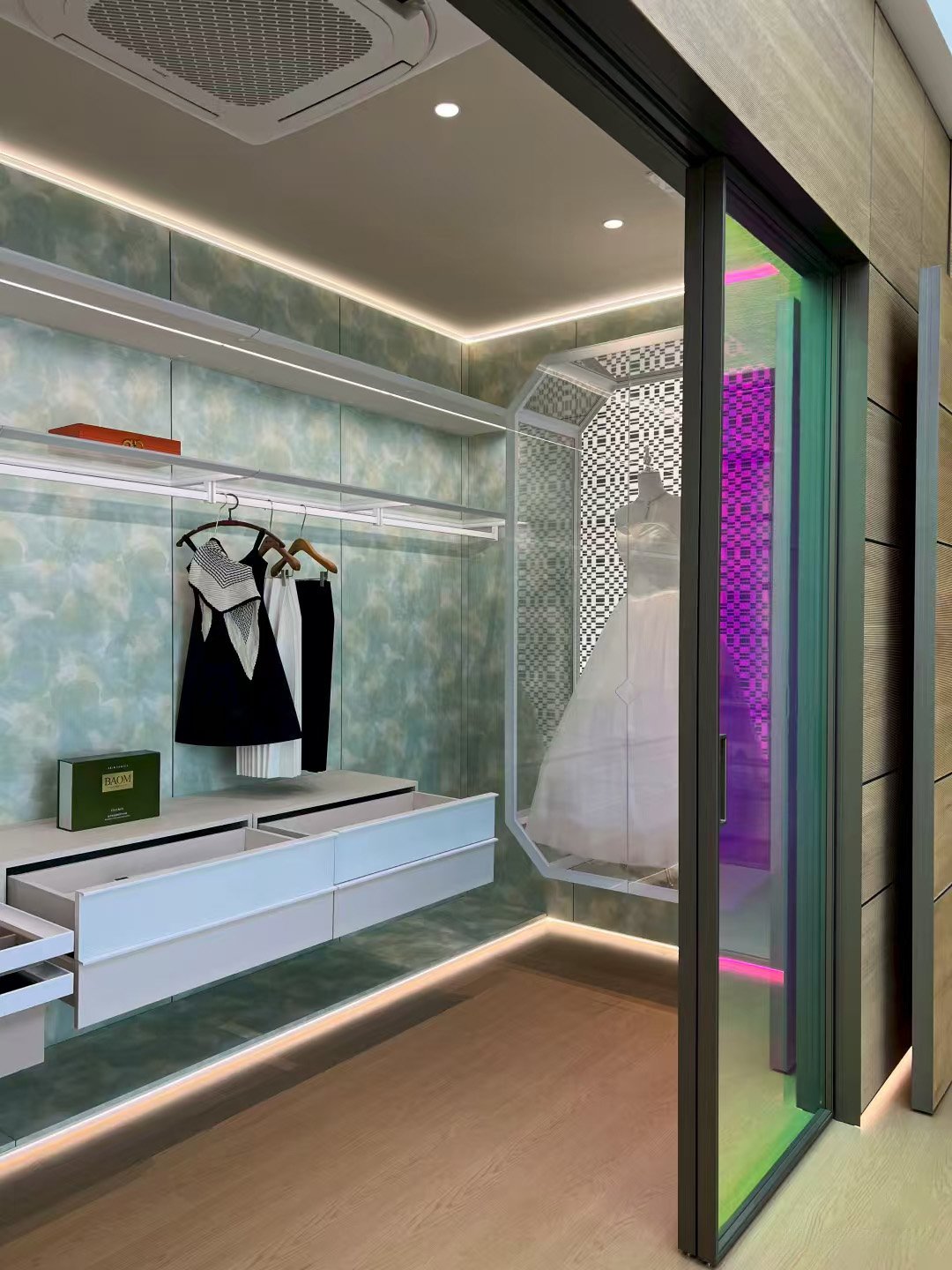 Luxury Bespoke Walk-In Closet Glass Doors - Image 5