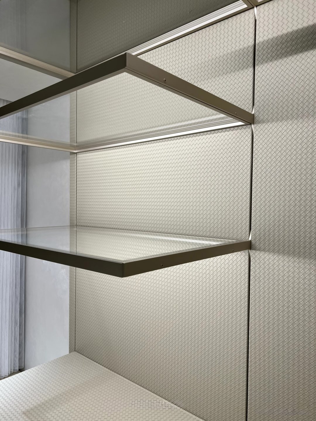 Champagne Gold Poliform-Inspired Open Wardrobe - Image 9