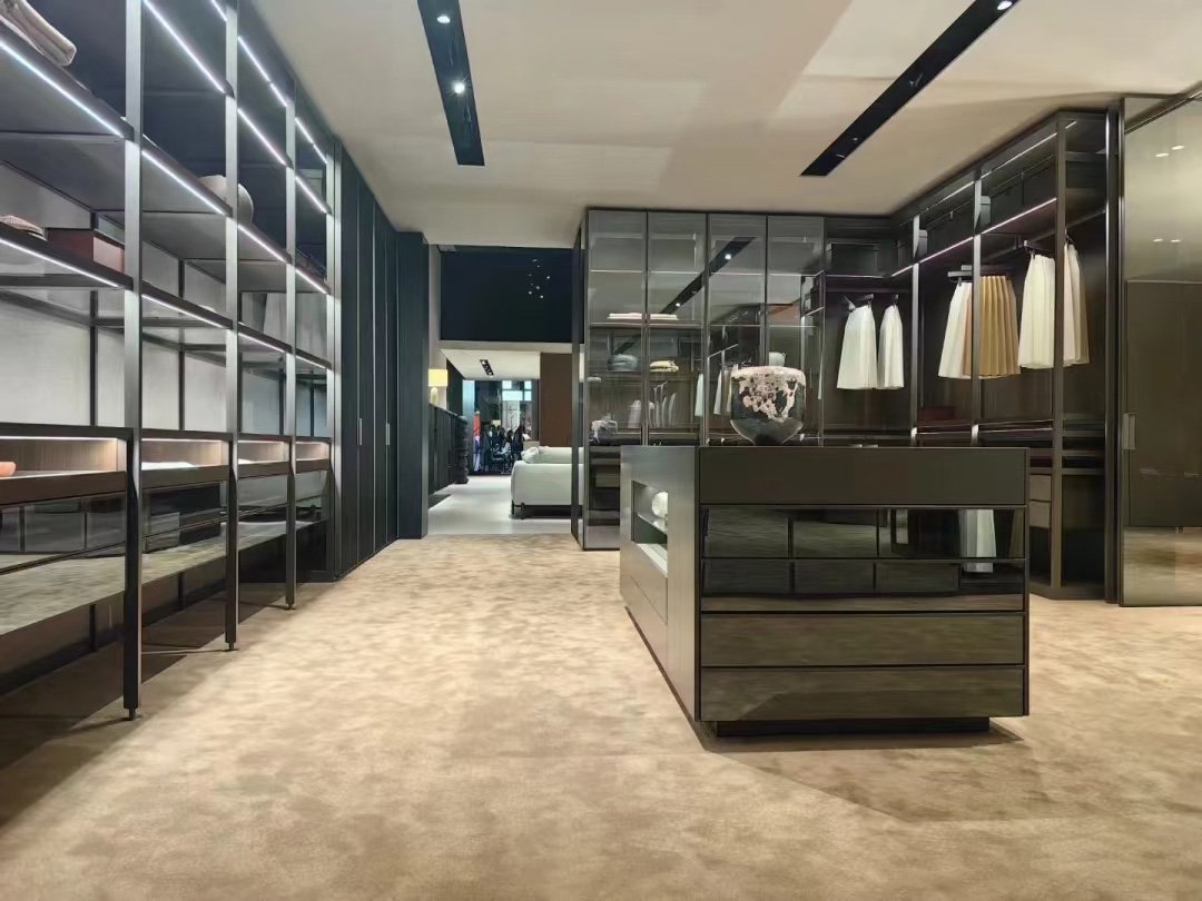 Italian High-End Glass & Metal Walk-In Closet - Image 4