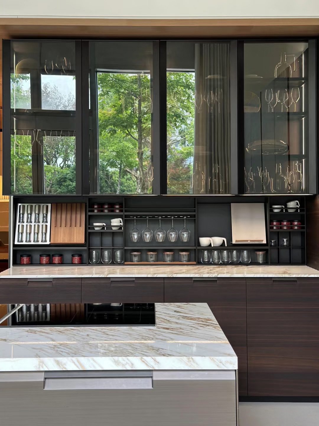 Dark Walnut & Marble Island Design - Image 6