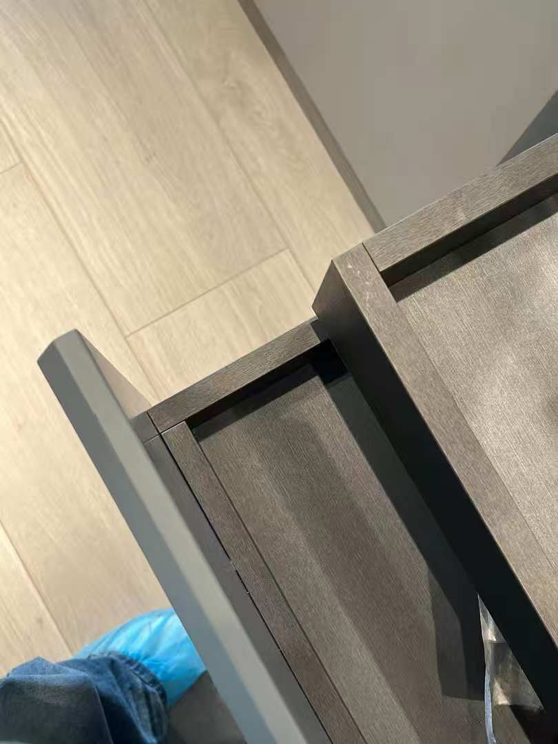 High-end gray minimalist small kitchen - Image 9