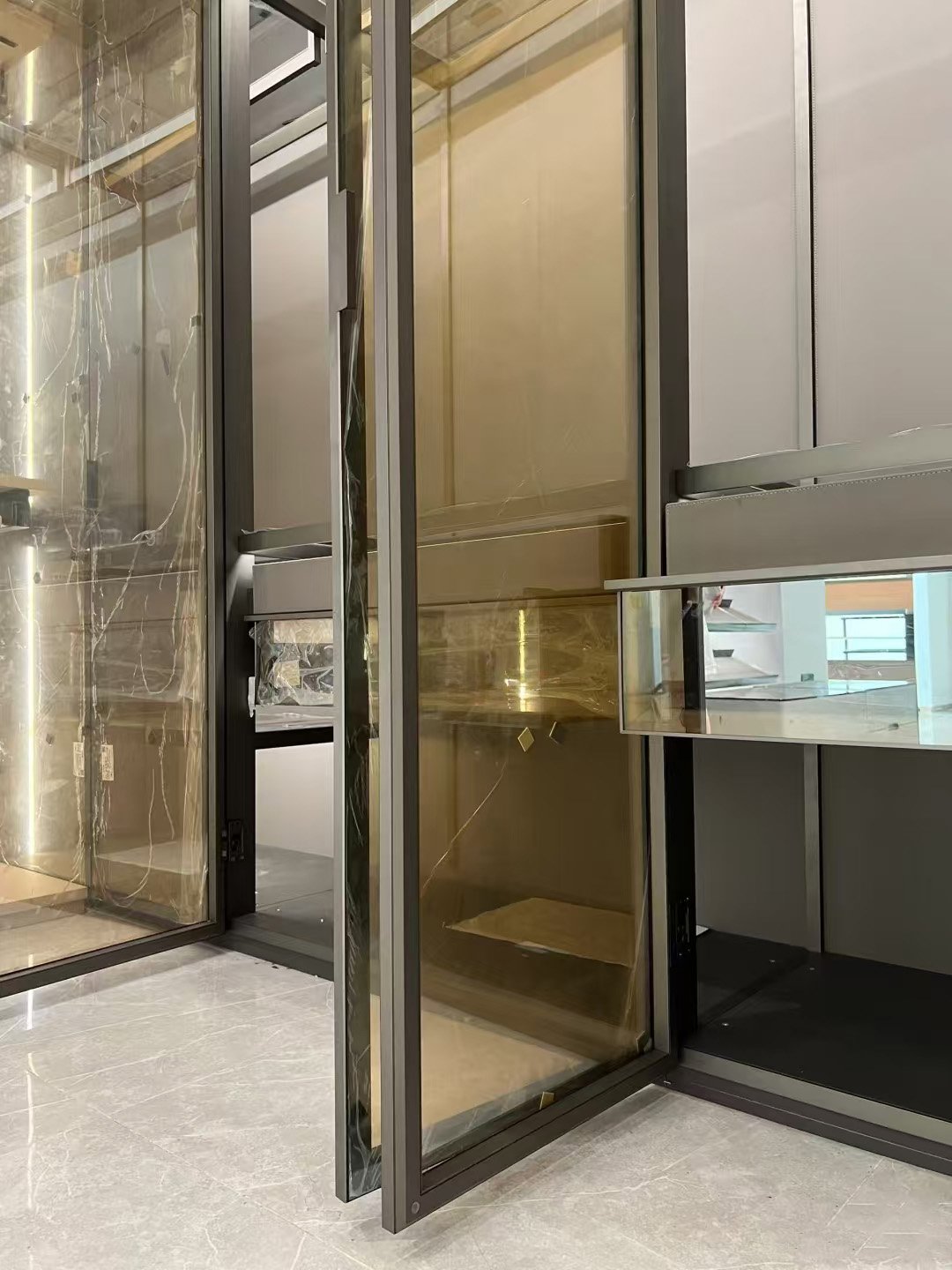 Luxury Glass & Metal Wardrobe System - Image 10