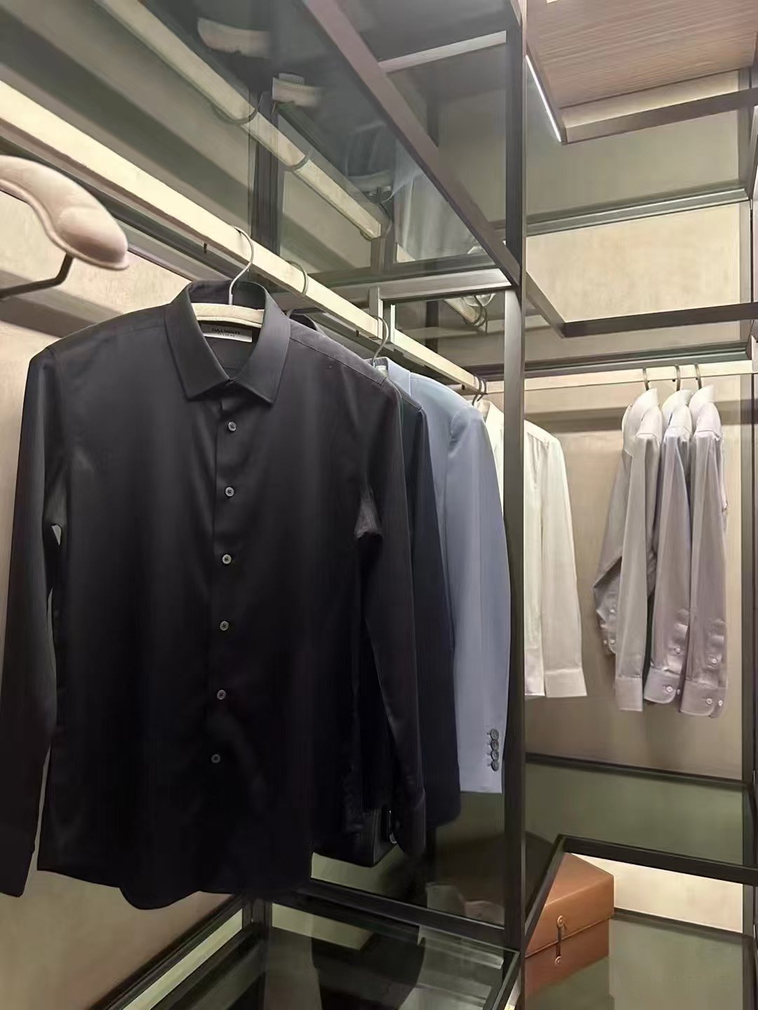 Wood & Glass Luxury Wardrobe Walk-In Closet - Image 9