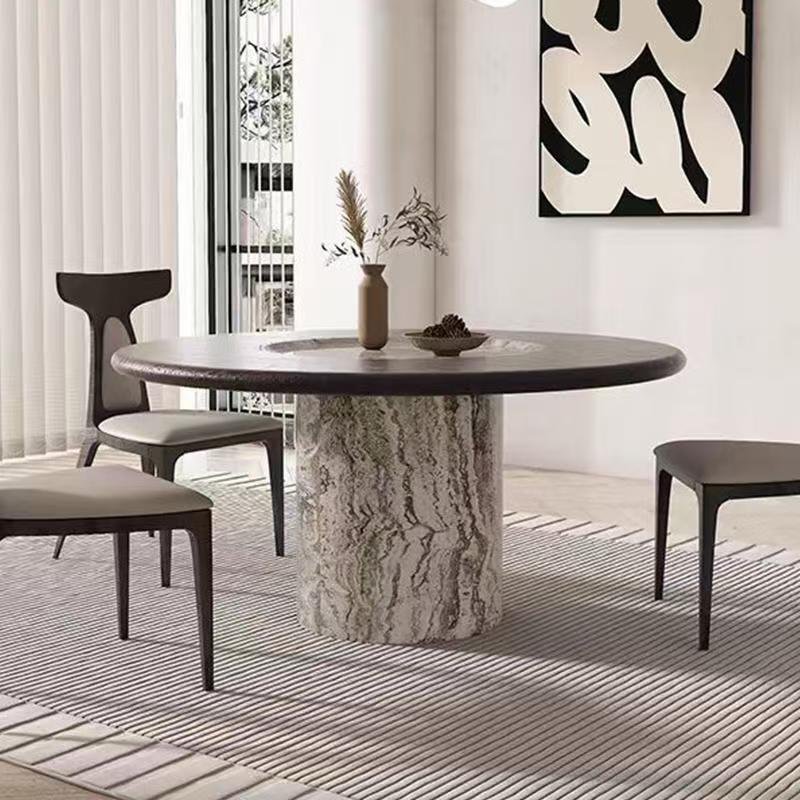 Silver Travertine Dining Table - Image 3
