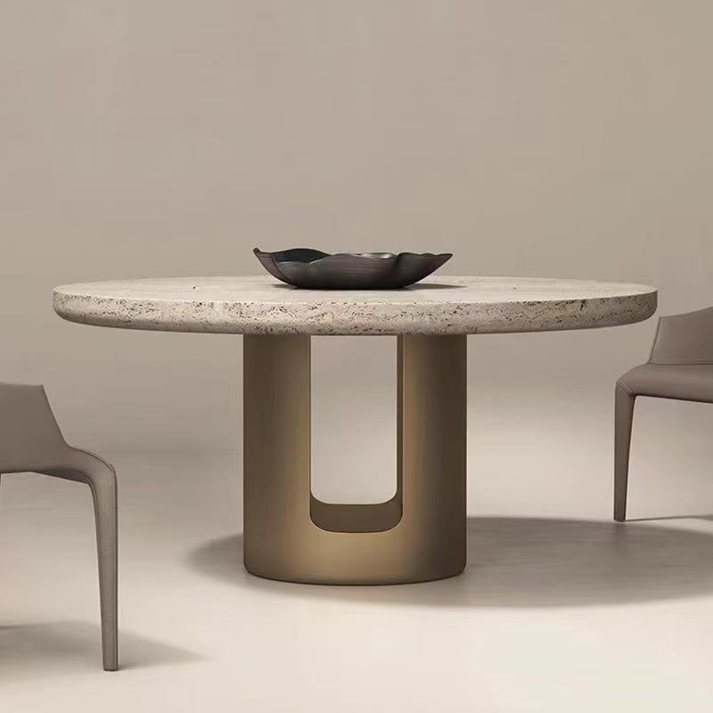 DS829 Yellow Travertine Dining Table - Image 3