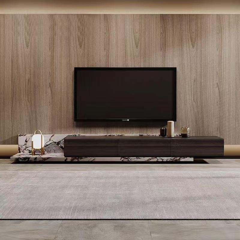 T-802 Elephant White Marble TV Stand - Image 3