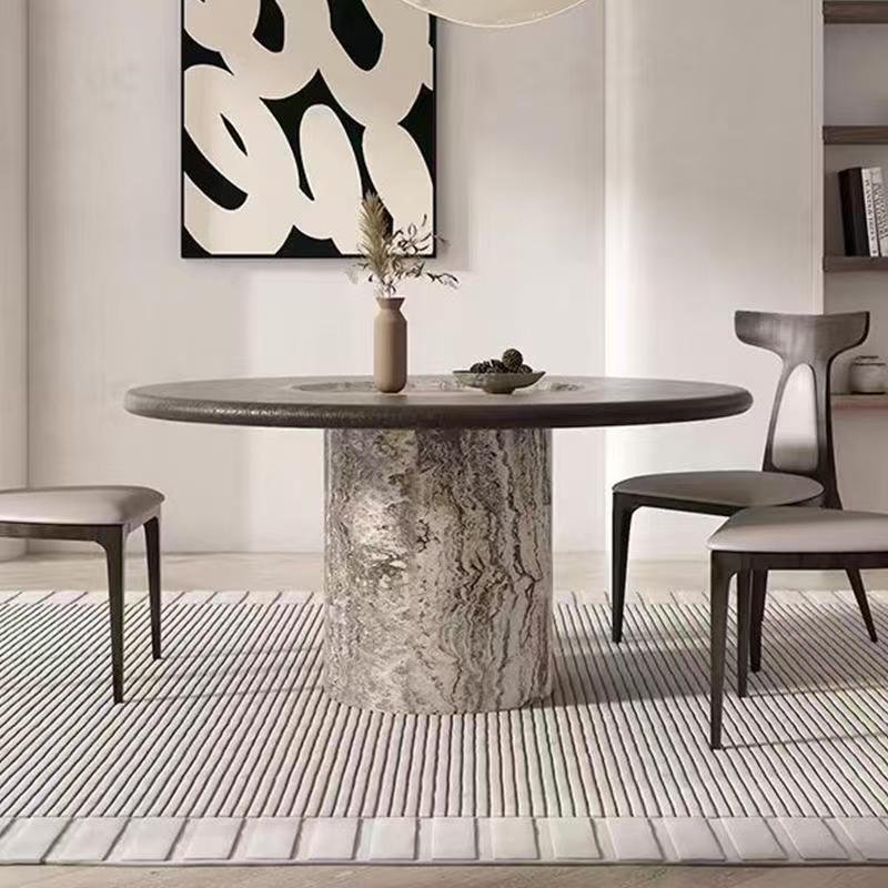 Silver Travertine Dining Table - Image 4
