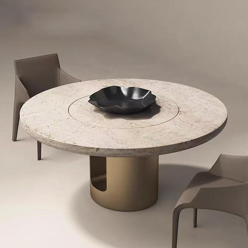 DS829 Yellow Travertine Dining Table - Image 4