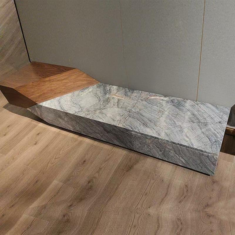 T-801 Elephant White Marble TV Cabinet TV Stand - Image 4