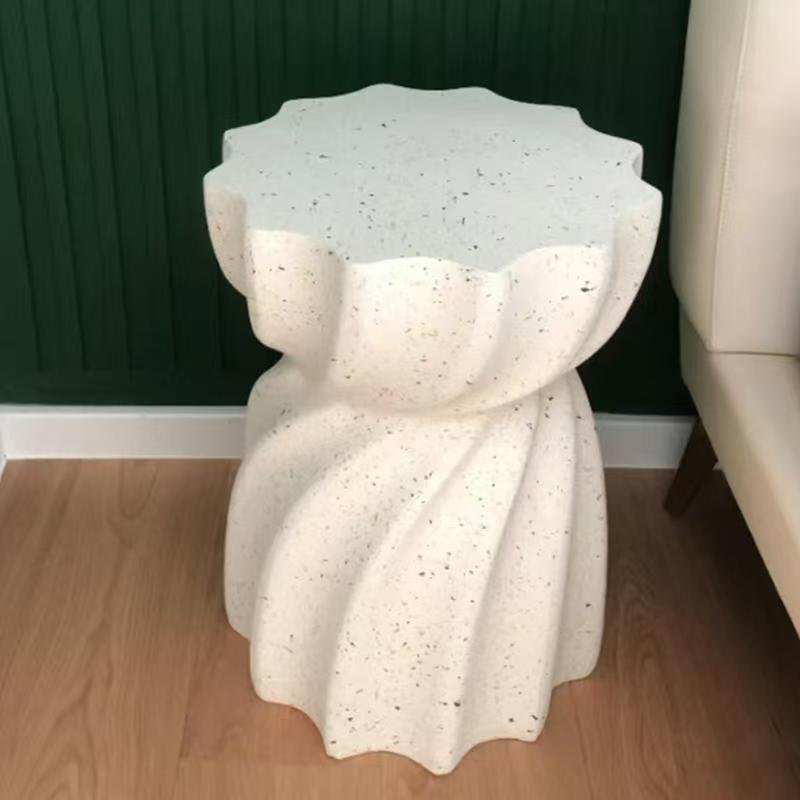 DCJ861 Super White Travertine Side Table - Image 4