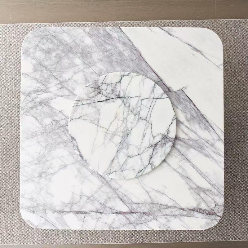 DT253A Snowy Plum Marble Dining Table - Image 4