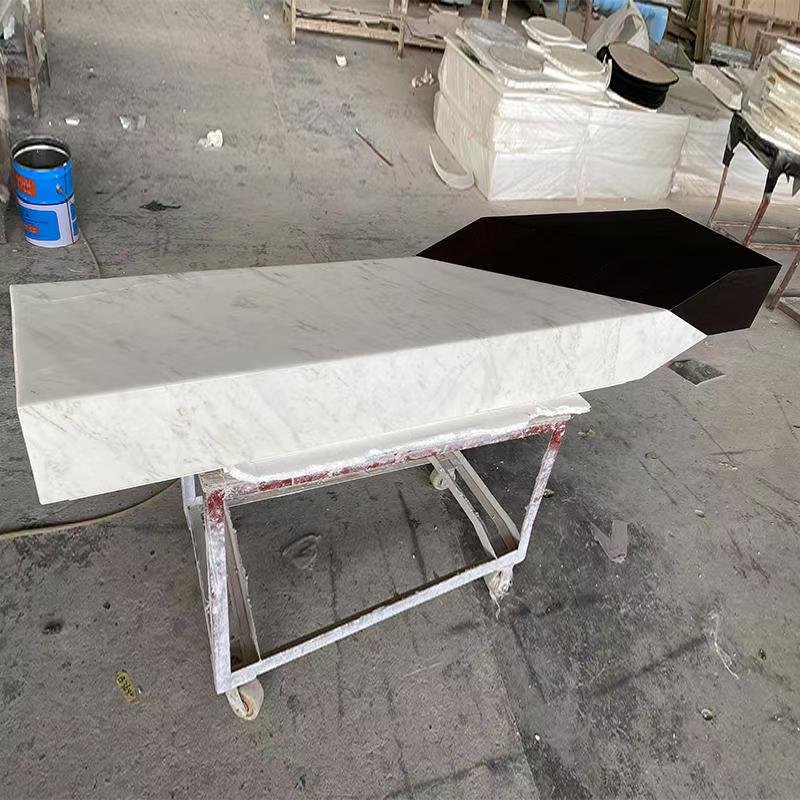 T-801 Elephant White Marble TV Cabinet TV Stand - Image 5