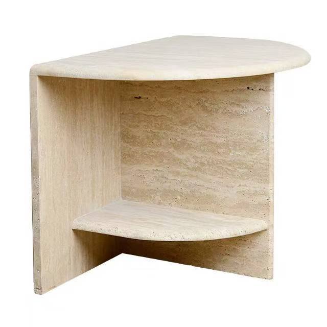 DCJ719 Yellow Travertine Side Table - Image 5