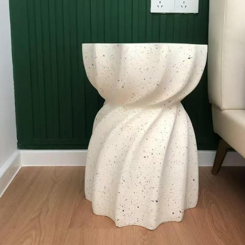 DCJ861 Super White Travertine Side Table - Image 3