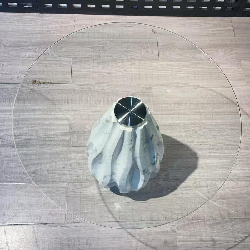 BJ893 Marble & Glass Side Table - Image 5