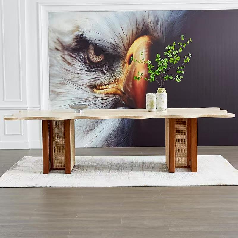 DS633 Rattan & Wood Dining Table - Image 5