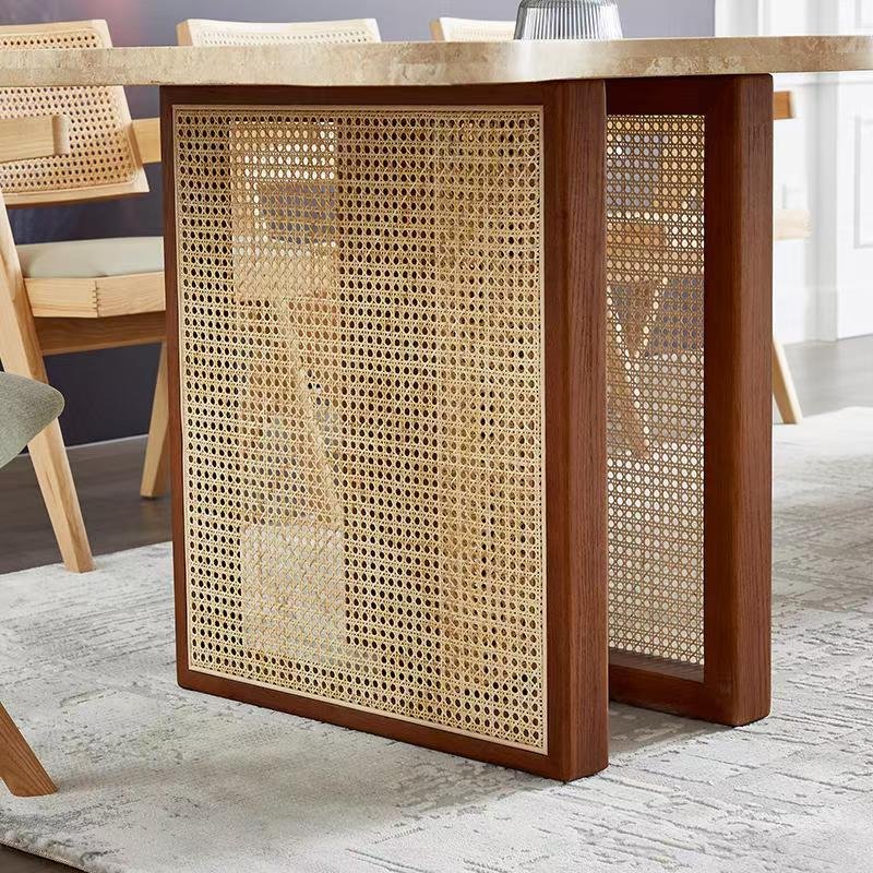 DS633 Rattan & Wood Dining Table - Image 7