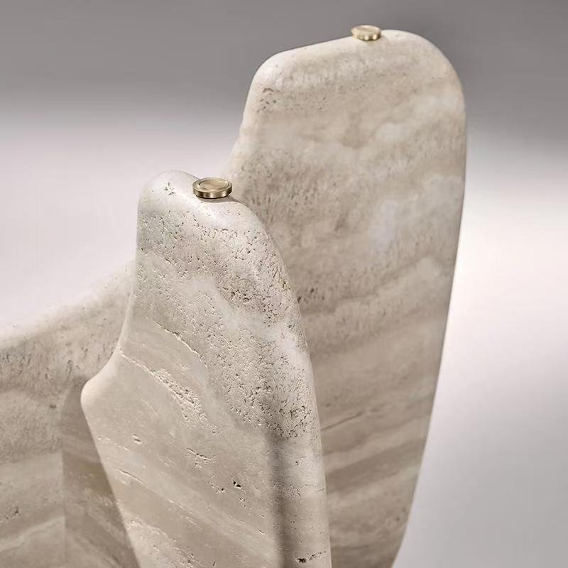 DS933 Travertine & Glass Dining Table - Image 9